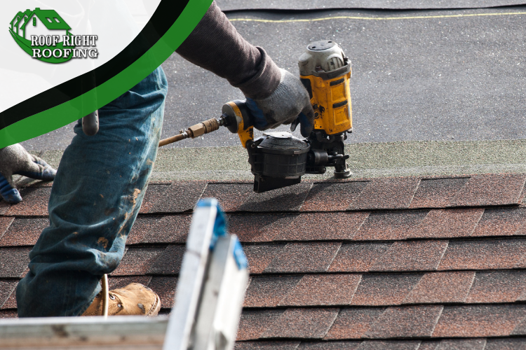 Roof Right Roofing installing wind-resistant shingles in Oakland.