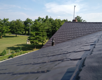Slate roofing on a stylish Orinda residence