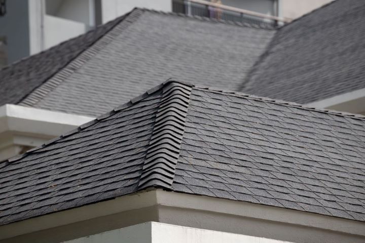 Grayish Asphalt shingles on residential home
